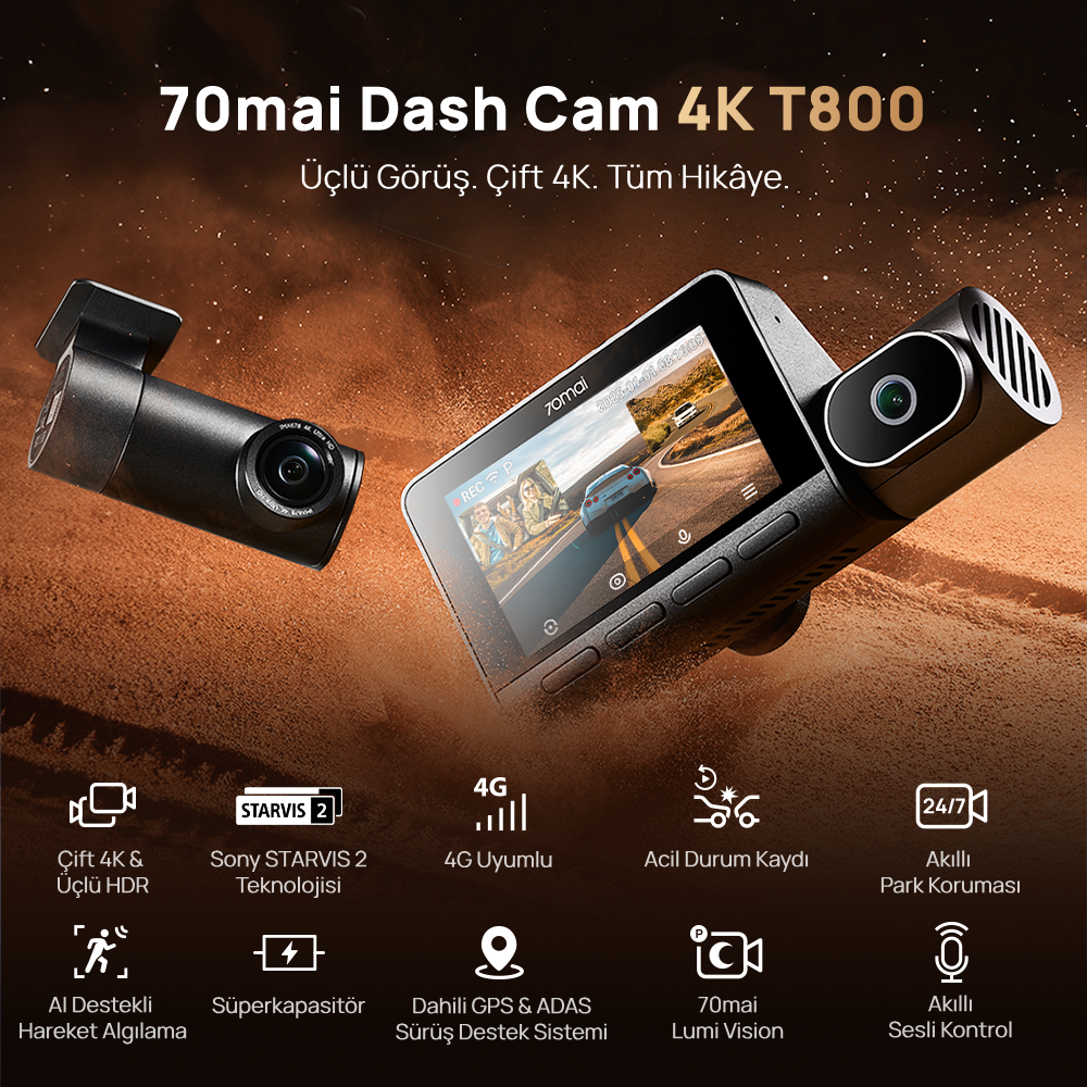 70mai T800 Araç Kamerası Seti